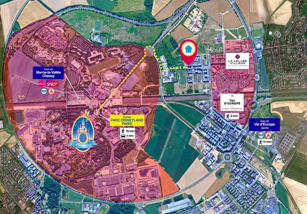 Disneyland-Paris, 8Pers, Wifi, Netflix, 2 Parkings Serris Exteriör bild